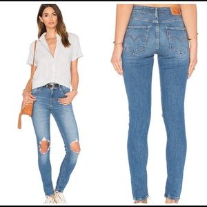 LEVI'S 721 High Rise Skinny Rugged Indigo Jeans